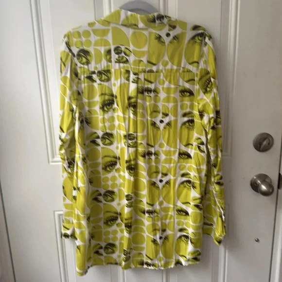 Milk and honey women’s button front blouse, long sleeve size medium Mod - Picture 6 of 6